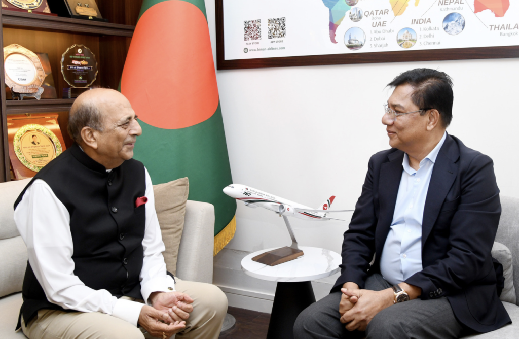 বিমানমন্ত্রীর সঙ্গে ভারতের হাইকমিশনারের সৌজন্য সাক্ষাৎ, এভিয়েশন সহযোগিতা বাড়াতে আলোচনা